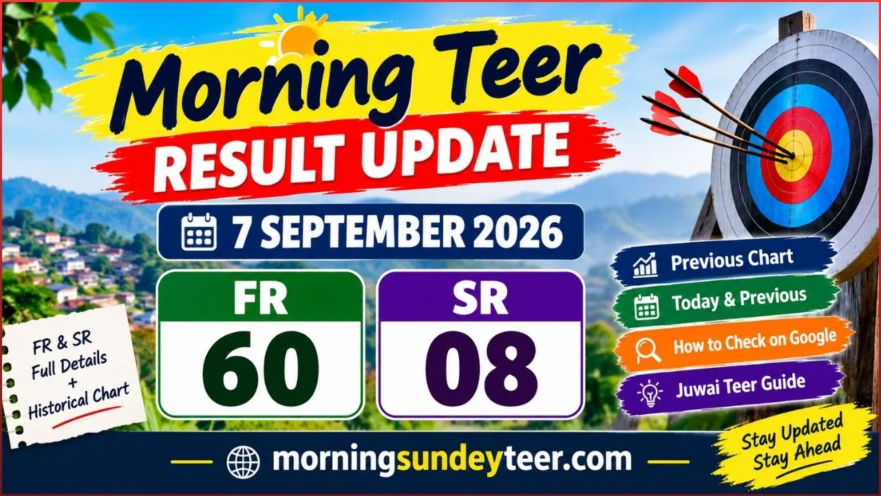 Morning Teer Result 7 September 2026: Today’s FR 60, SR 08 & Previous Chart